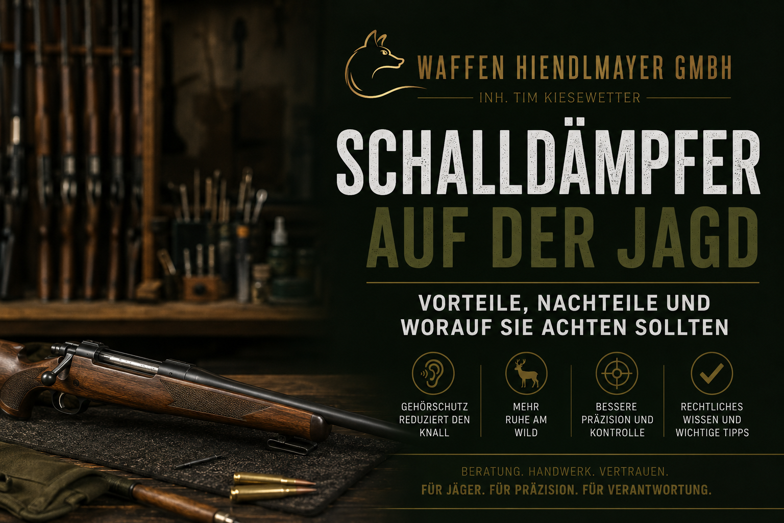 Schalldämpfer auf der Jagd: Vorteile, Nachteile und worauf Jäger achten sollten
