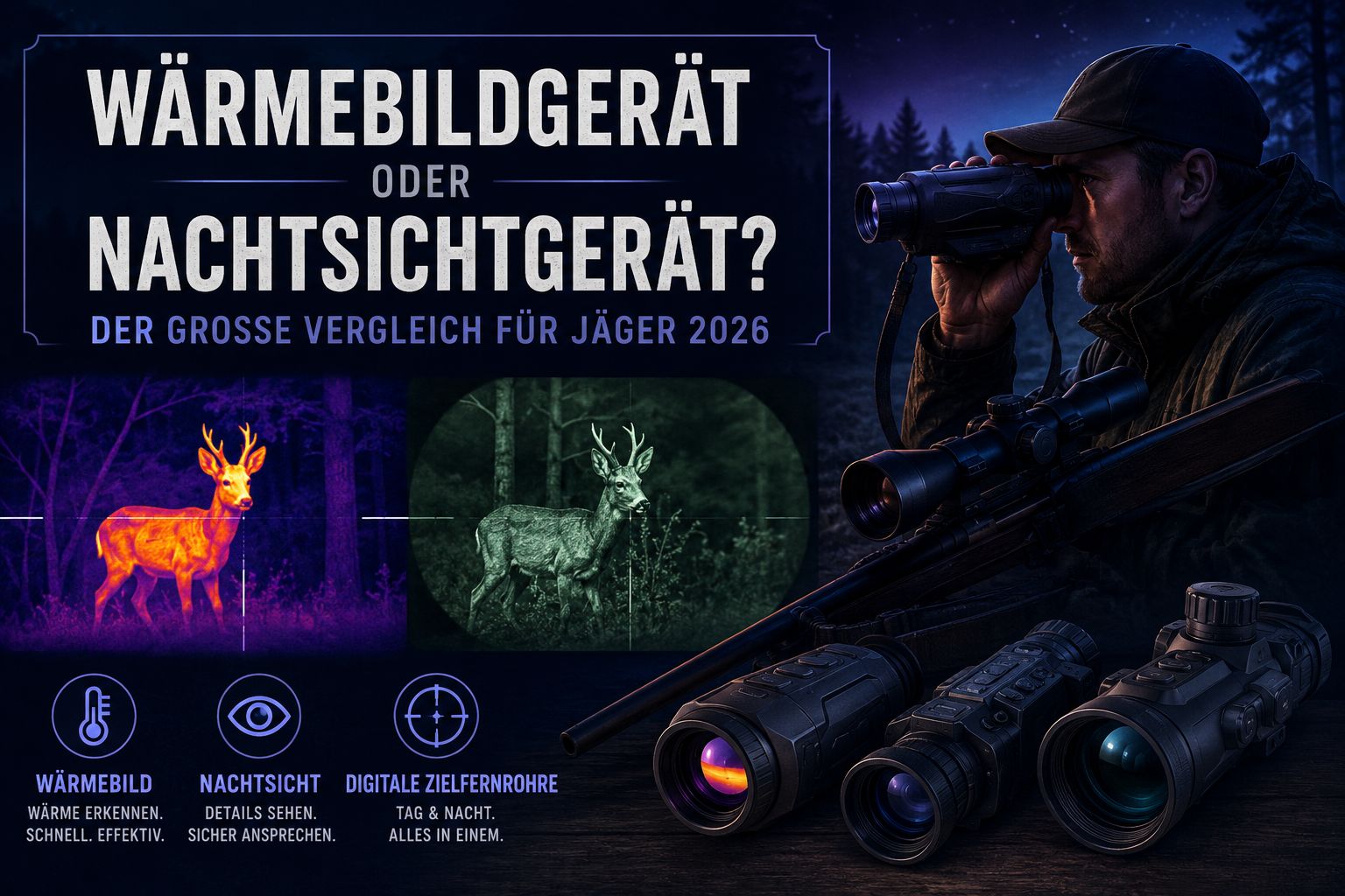 Wärmebildgerät oder Nachtsichtgerät? Der große Vergleich für Jäger 2026